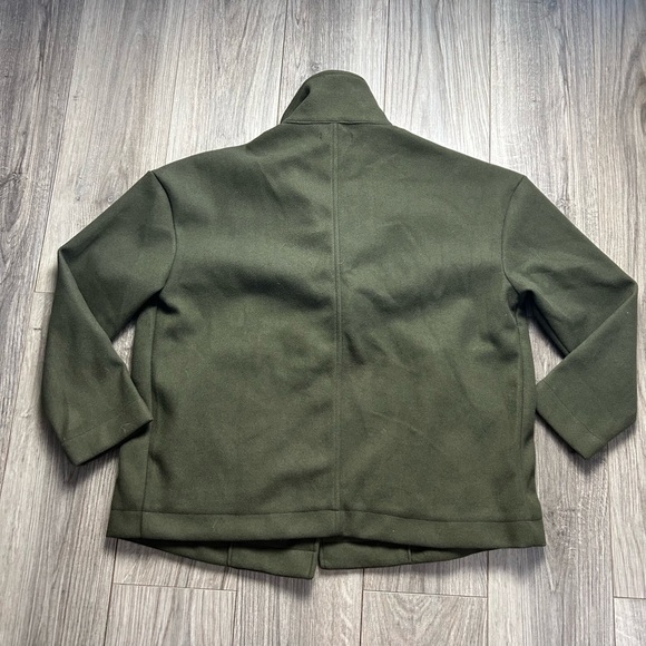 NWT Banana Republic Olive Melton Jacket M - Picture 3 of 7